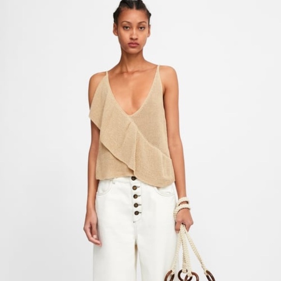 Zara Tops - Zara 8146/007/711 knit ruffle tank